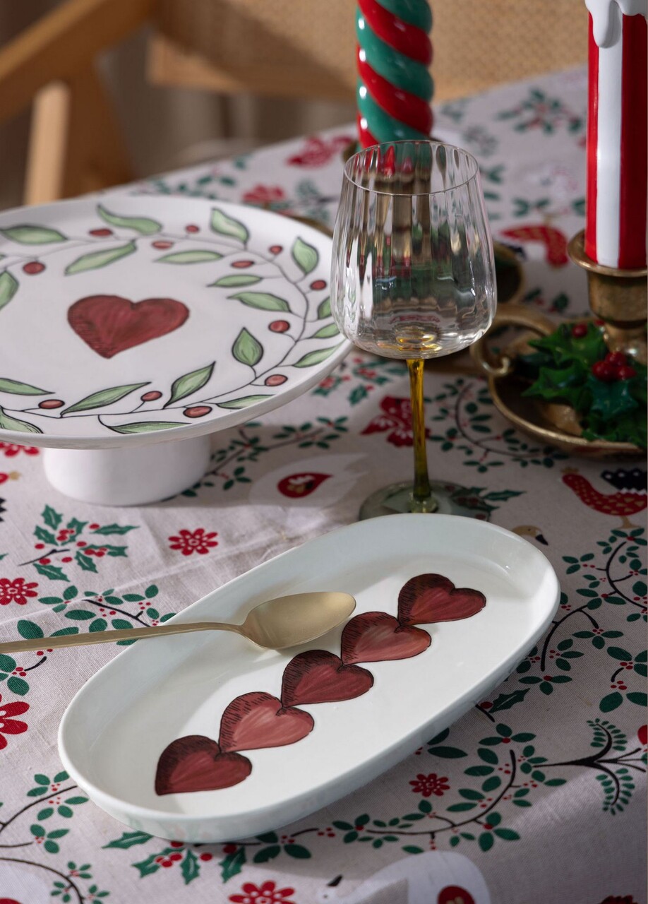 Set platouri servire, Hermia, 280TMA3379, Alb/Rosu - imagine 6